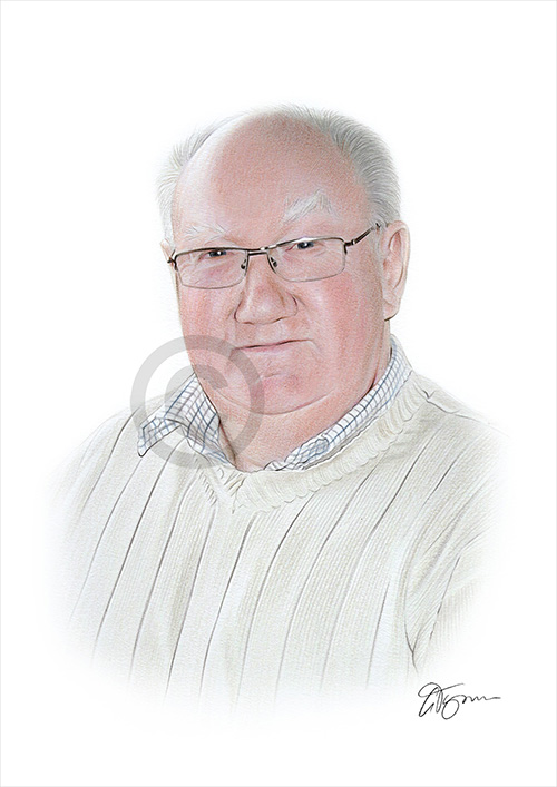 Pencil artwork drawing of Dennis